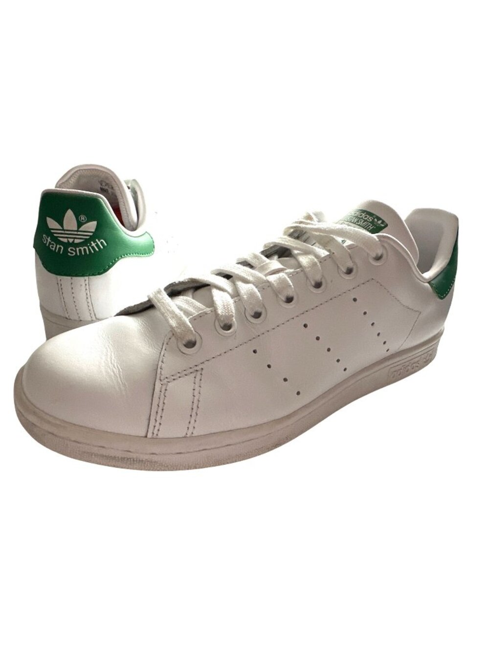 Adidas Stan Smith Sneakers White Green Leather Tennis Special Edition Size  8